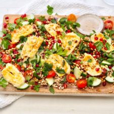 Halloumi, Brown Rice + Quinoa Salad