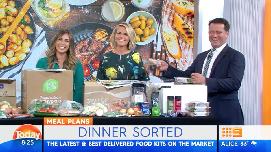 I did a review of the best meal delivery services on Channel 9's TODAY show with Georgie Gardner and Karl Stefanovic. Click on the image to watch. 