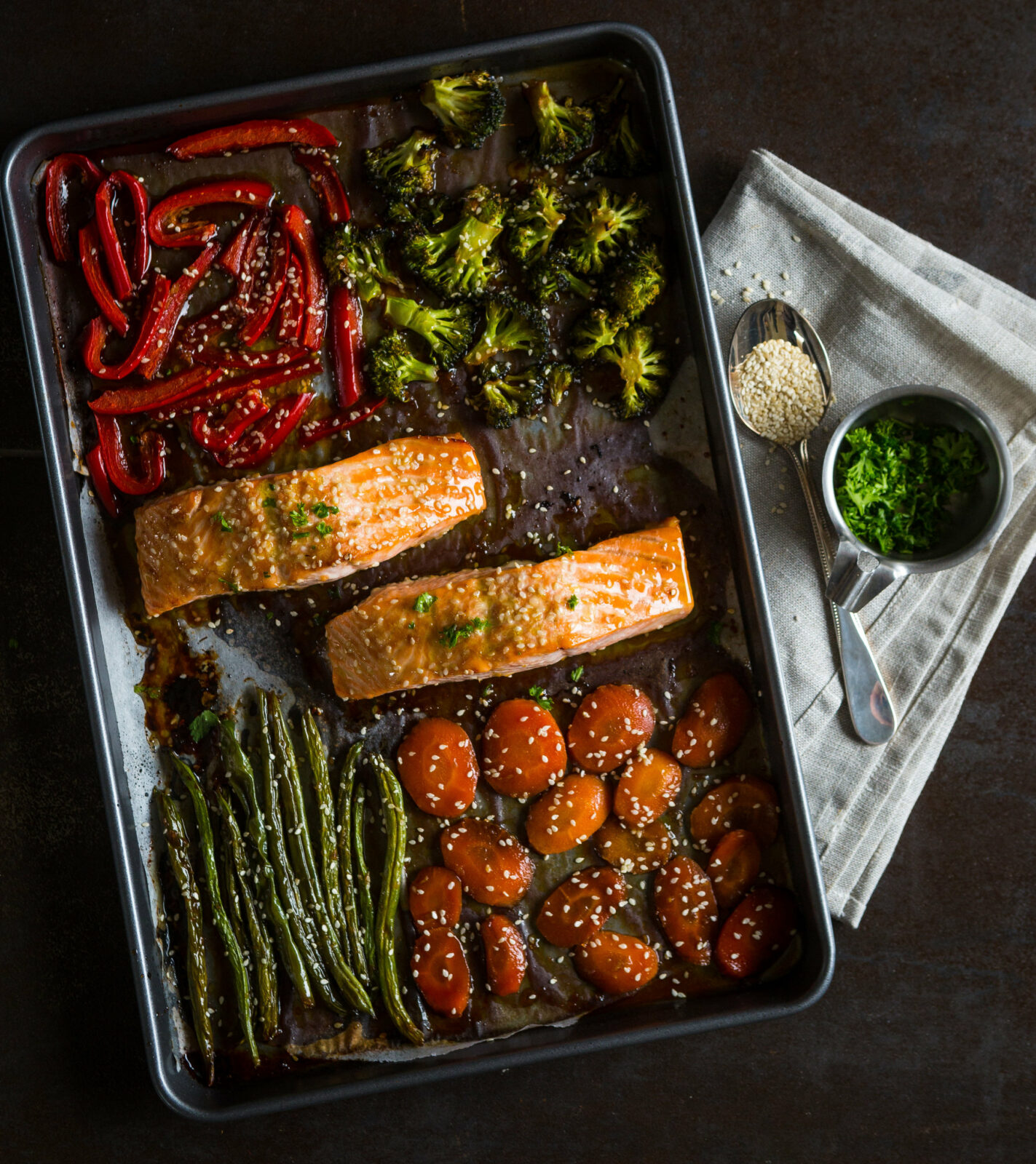 One Tray Teriyaki Salmon Recipe - Healthy Recipes by Lyndi Cohen