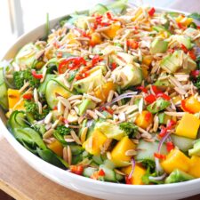 Mango Salad with Toasted Almonds + Sweet Chilli Dressing