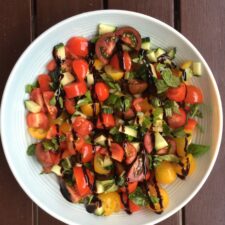 Chopped heirloom tomato salad
