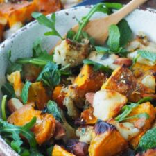 Grilled Halloumi + Pumpkin Salad with Honey and Za’atar
