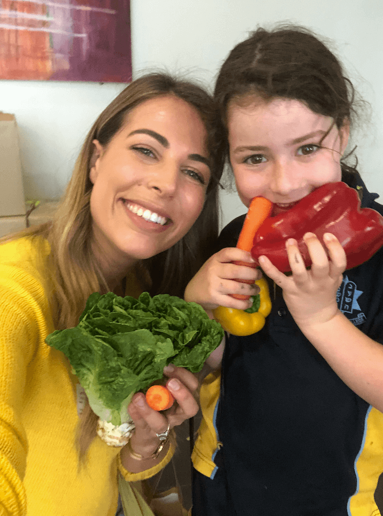 Teaching healthy eating to kindergarten kids feels very rewarding. Image: Lyndi Cohen
