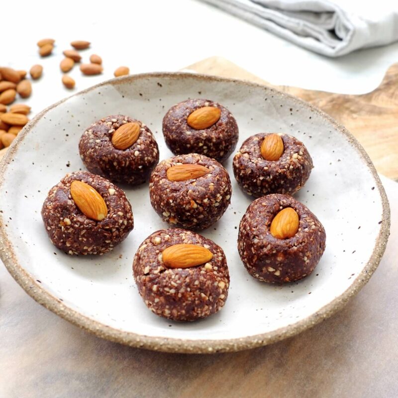 Chocolate Almond Bliss Balls recipe Lyndi Cohen