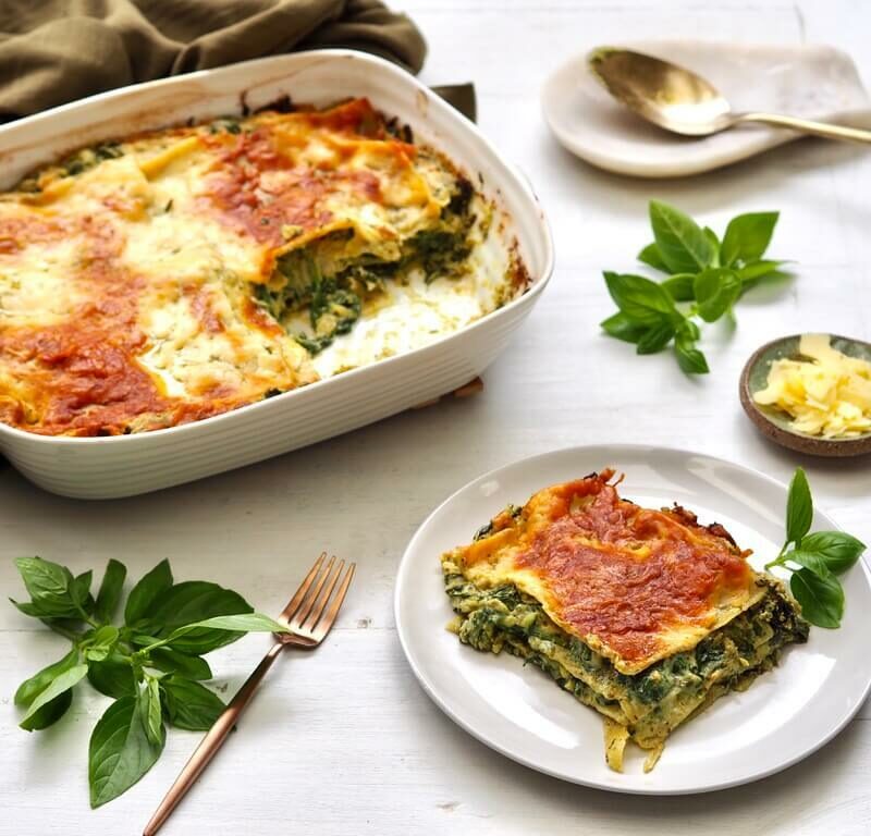 Spinach, Ricotta and Pesto Lasagne - Healthy Recipes by Lyndi Cohen