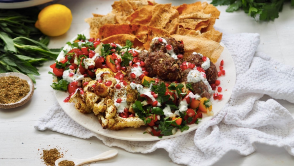 Middle Eastern Mezze Plate. The perfect backyard barbecue bring a plate dish does exsist.....Image: Lyndi Cohen